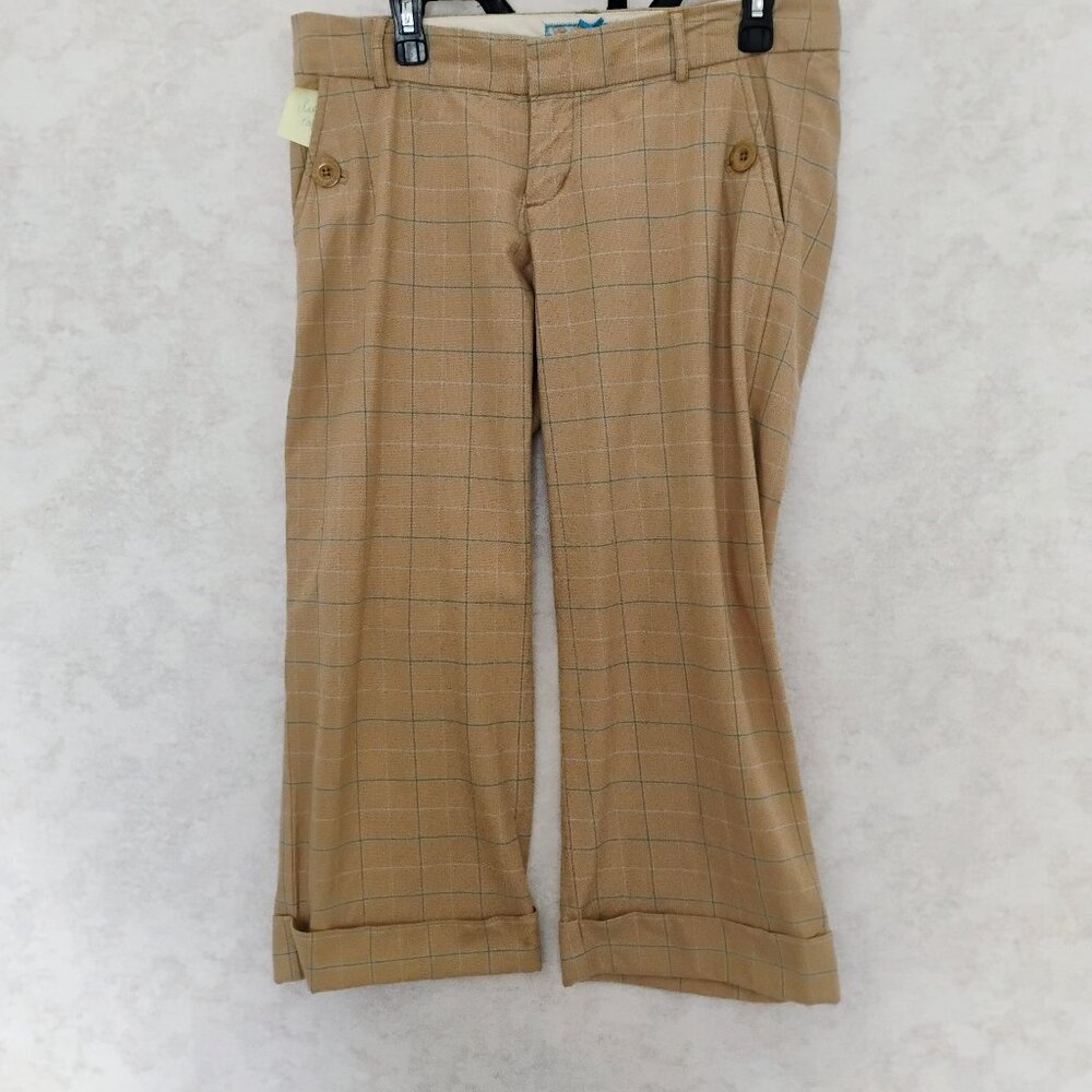 Abercrombie Fitch Plaid Cuffed Capris Size 8